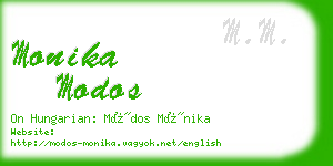 monika modos business card